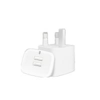 China 2.4a Dual Usb Wall Charger Fast Charging Travel Wall Charger 12w Uk Plug Mains Adapter on sale