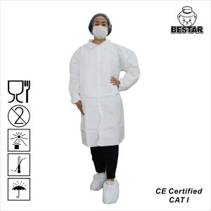 FDA 6PB Anti Static Lab Coat Dental Disposable Jackets For Medical