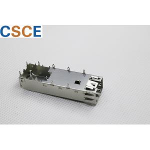 Customized 1 * 1 SFP Cage Assembly , Single Fiber SFP Module ROHS Certification