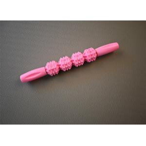 Back Muscle Roller Stick Pink Handheld Massage Roller Customized