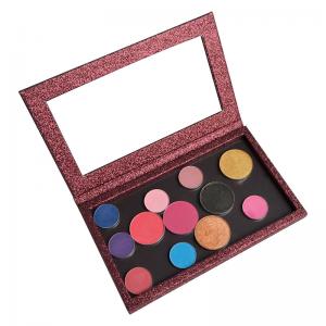 China Makeup Cosmetics Custom Eyeshadow Palette Magnetic Multi Colors Longlasting supplier