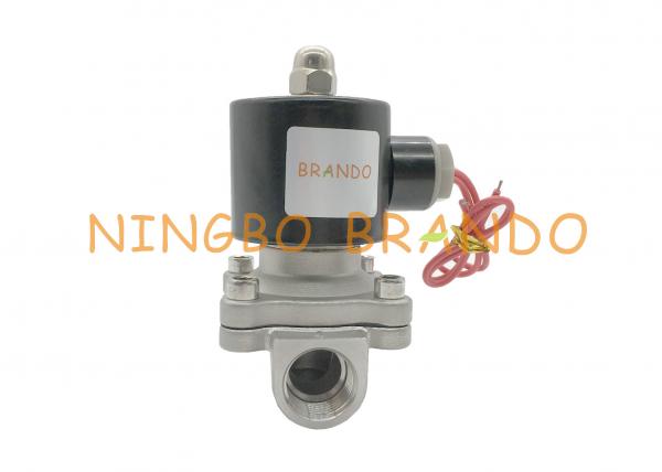DC24V Electric Solenoid Valve 2S350-35 G1-1/4 Normally Open Stainless Steel Electric Solenoid Valve for Water Air 