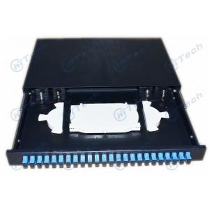 China Sliding Type Fiber Optic Patch Panel SC Simplex 19 Inch Cold Rolling Steel Material supplier