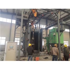 Double Hook 600mm Hanger Type Shot Blasting Machine For Forging Parts Cleaning