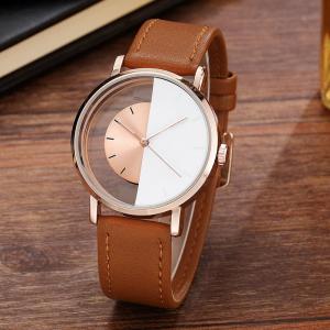 Special Design Casual Quartz Watch Semi Transparent Dial For Men