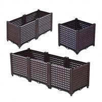China Self Watering Courtyard Large Plastic Rectangular Planter Boxes Insect Proof on sale