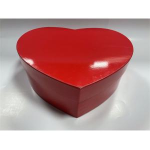 Glossy Surface Paper Keepsake Box Heart Shape Paper Craft Box