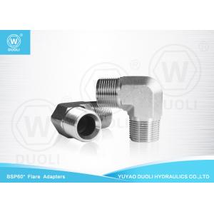 China Carbpn Steel BSPT Male Thread Hydraulic Reducing Nipple Pipe Fitting 90 Degree Elbow supplier