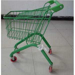 Colorful European Child Size Metal Shopping Cart Wire Basket Trolley 460×330×630 mm