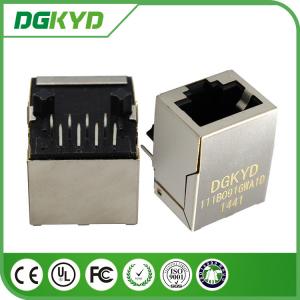 China Ethernet Cat6 rj45 Female Jack Shielded Connectors with Vertical magnetics supplier