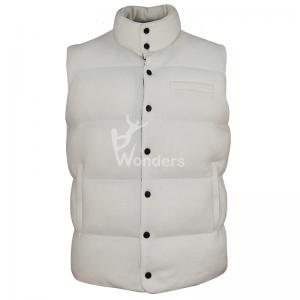 China Recycled Men's Knit Wool Padding Puffer Vest Long Sleeveless supplier