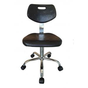 Workplace Anti Static Stool ESD Safe Chairs Polyurethane Material Chrome Five Star Base