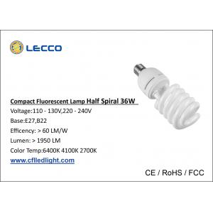 2000LM Compact Fluorescent Light Cfl Bulbs 36W PBT Materials Plastic Cover