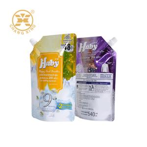 China 500ml 1l Washing Powder Packing Pouch Custom Printed With Spout wholesale