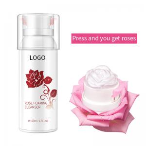 China Effective Remove Dirt Rose Cleansing Foam , Rose Face Cleanser Non Irritating Formula supplier