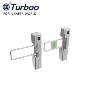 China SUS Supermarket Entrance Swing Barrier Gate , 24V 50W Access Control Pedestrian Barriers Gates Swing Gate Turnstile supplier