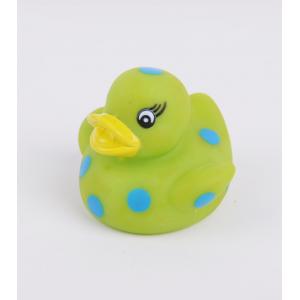 China 5cm Length Dot Patterned Baby Rubber Duck Floating Water Resistant BPA Free Standard Duck supplier