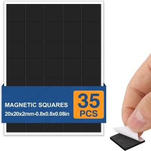 35PCS Flexible Magnet Self Adhesive Magnetic Squares For Crafts Office Education