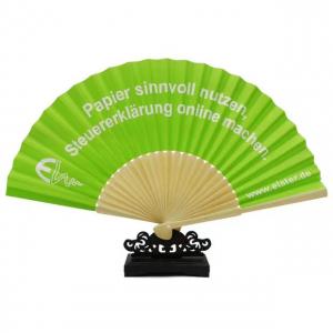 Chinese Personalized Paper Bamboo Hand Fan Custom Printed Folding Logo