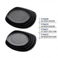 China Black Melamine Plates 12 Inch Diameter Extra Large 14 Size on sale