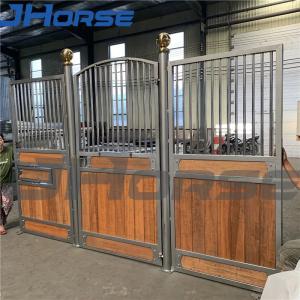 China Q235 Black Powder Coating Horse Stall Fronts With Roof supplier