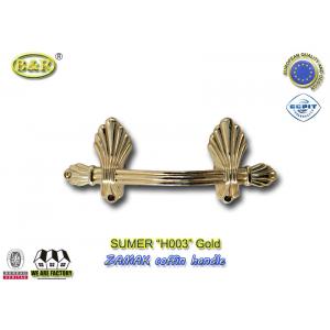 European style zamak metal casket handle fitting H003 size 22.5*10.5cm color gold zinc alloy handle