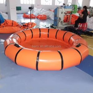 China EN71 0.6mm PVC Portable Water Pool Orange Kids Inflatable Swimming Pool supplier