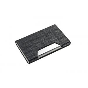 China 65g Promotion PU Leather business cards holder Magnetic Card Case 64*97*17mm supplier