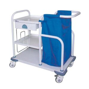 China Laundry Collecting Medical Instrument Trolley For Hotel Hospital Carbon Steel Sprayed wholesale