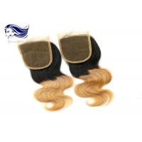 China Ombre Color Brazilian Hair Lace Closure , Weave Lace Closure Human Hair  on sale