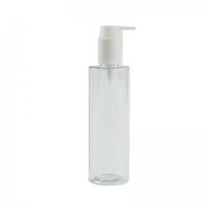 Silk-screen Printing 220ml Flat Shoulder Body Oil Bottle for Make Up Remover Lotion Pump
