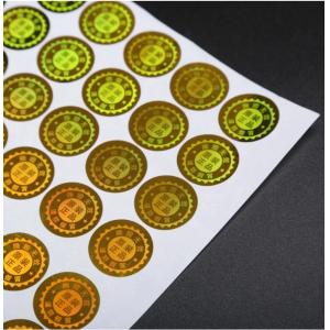 China Holographic Film Self Adhesive Shipping Labels , Waterproof Roll Label Stickers supplier