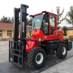 Diesel Industrial Forklift Truck Suppliers 2T 3T With Seat Belt / Emergency Stop Button