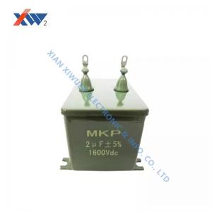 MKP High Voltage Film Capacitor Sealed Structure , 1600VDC 2 Uf Capacitor