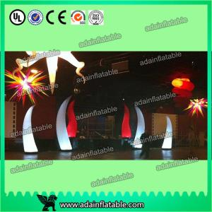 Colorful Changing Inflatable Advertising , LED Inflatable Light Tower 3mH Party Event Cone