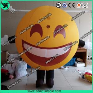 China Advertising Happy Face Inflatable QQ Inflatable Customized Walking Smile Ball Costume supplier