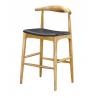 China Wooden High Bar Stools With Arms Upholstery For Bar Furniture And Bistro Furniture wholesale