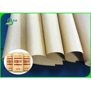 China 80gsm 90gsm Strong Burst Resistance Brown Kraft Paper For Cement Bags supplier