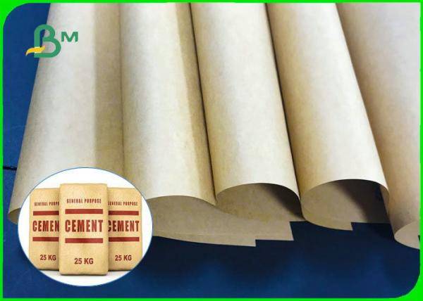 80gsm 90gsm Strong Burst Resistance Brown Kraft Paper For Cement Bags