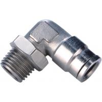 China Pneumaitc Metal Push In Fittings Nickel Plated Brass Male Stud Swivel Elbow on sale