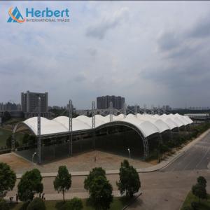 China EPS Roof PVC PTFE Tensile Membrane Spatial Cable Domes Welding For Structure supplier