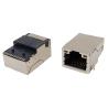 China 1000Base RJ45 connector with transformer,  recessed low profile type, surface mount, shielded, built-in LED wholesale