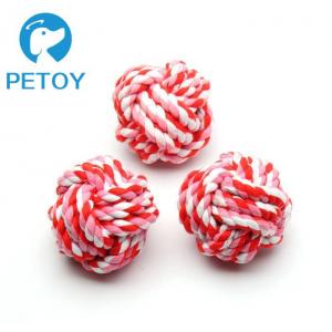 China Cotton Indestructible  Rope Ball Dog Toy Bright Color  ODM Services supplier