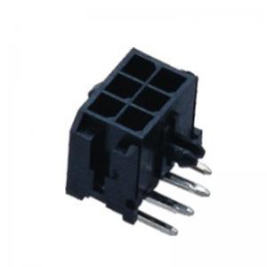 China Black Wire To Board Connector Right Angle  3.00mm 2*3P wire to pcb connectors supplier