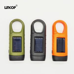 China USB 4W LED Solar Light Portable Hand Cranked Flashlight Emergency Power Bank wholesale