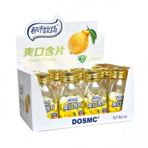 China sorbitol frais de menthe de poivre de sucrerie de citron libre de sucrerie en bon état de sucre de vitamine C de paquet de la bouteille 20g wholesale