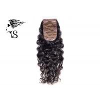 China Curly Natural Black Lace Front Clip In Closure , Lace Hairpieces For Thinning Hair On Top on sale