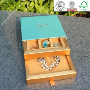 promotional professional custom made modern jewellery box certificated by ISO BV SGS,can print the company LOGO