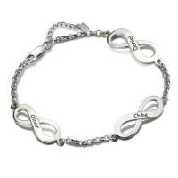 China 7.5in 6 Gram Infinity Name Bracelet Boyfriend Personalized Name Bangles SGS on sale