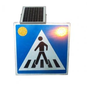 China High Luminance 5W 18V Solar Pedestrian Crossing Sign Easy Installation supplier